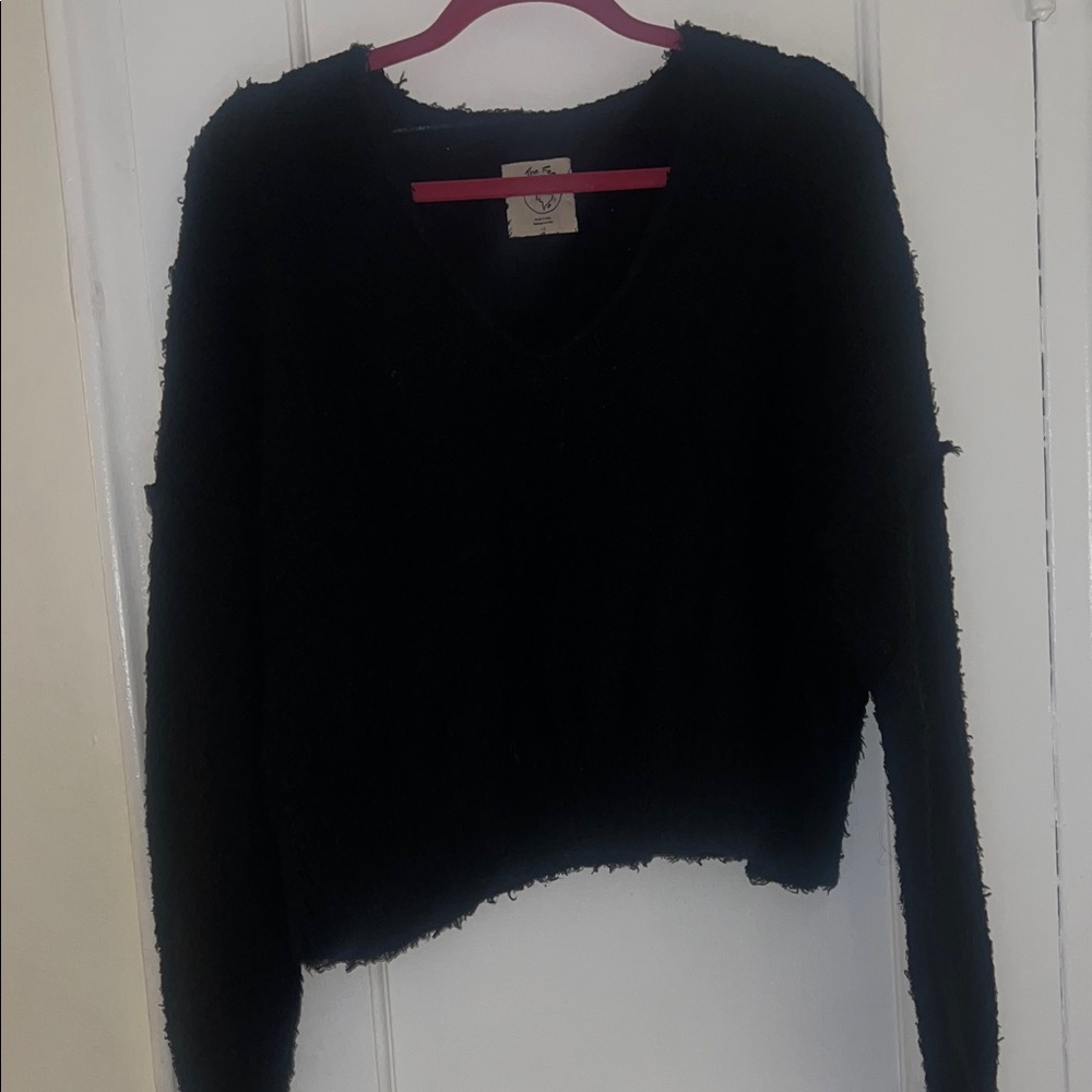 Free People cotton blend eyelash sweater